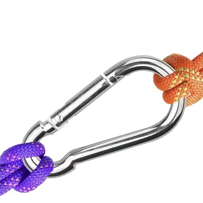 4 pcs M5 Keychain Carabiners, Strong Load Capacity and Spring Loaded Gate, ideal for Hiking Key Holding
