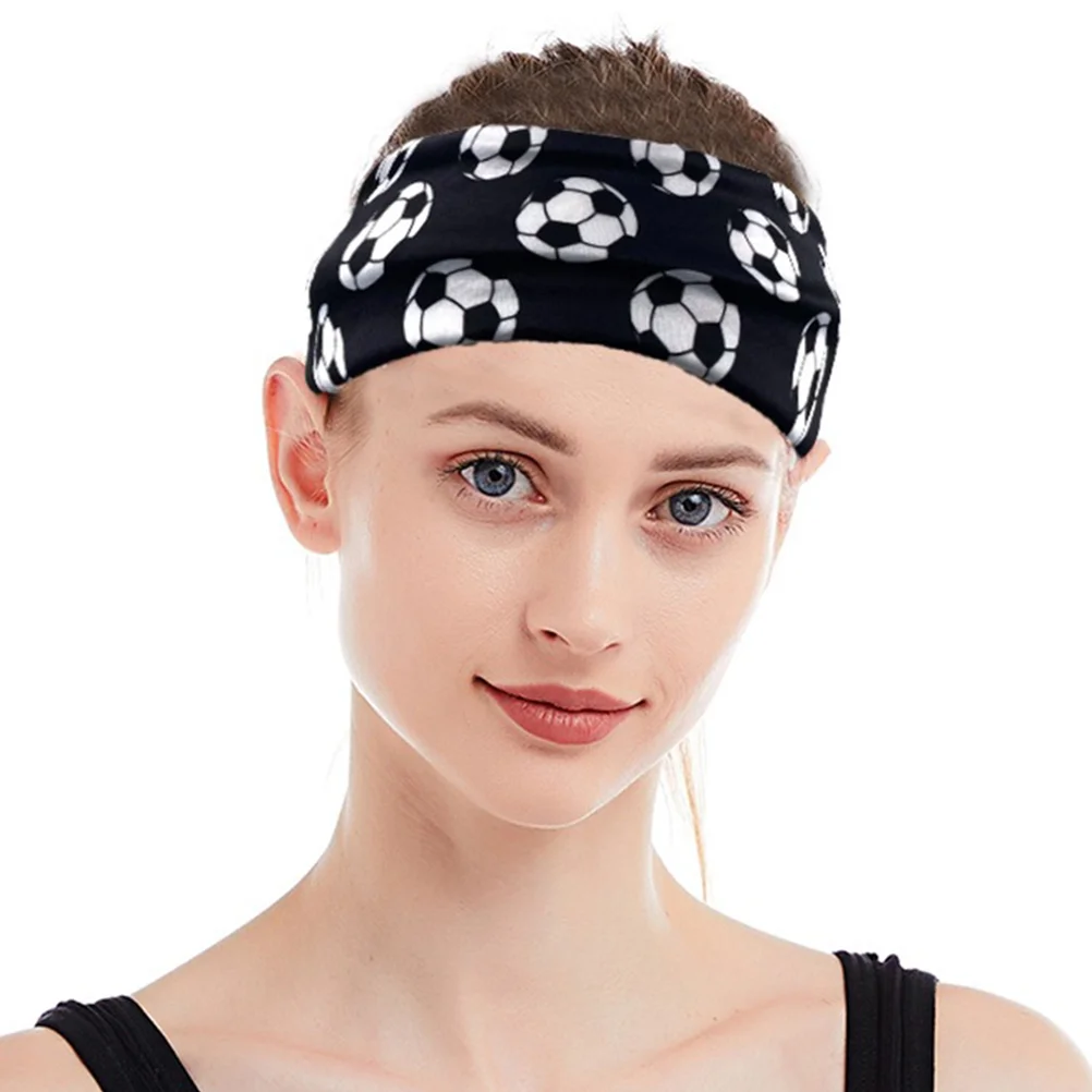 

2Pcs Creative Soccer Headbands Comfortable Portable Sweat Bands Multi-Function Sports Hair Bands for Yoga Yoga Accessory