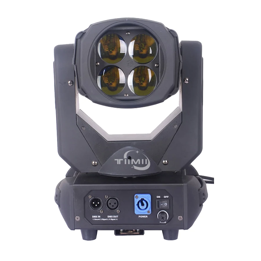 2 Stuks 4X25W Super Beam Led Bewegende Kop Straal Licht 120W Rybw Dmx 9/15ch Straal Licht Disco Partij Podium Verlichting Flightcase