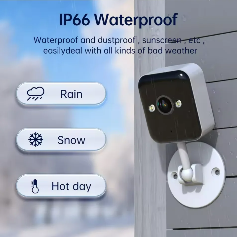 

1080P уличная Wi-Fi IP-камера видеонаблюдения, водонепроницаемая мини-камера, 5-кратный зум, цветная ночная умная домашняя радионяня