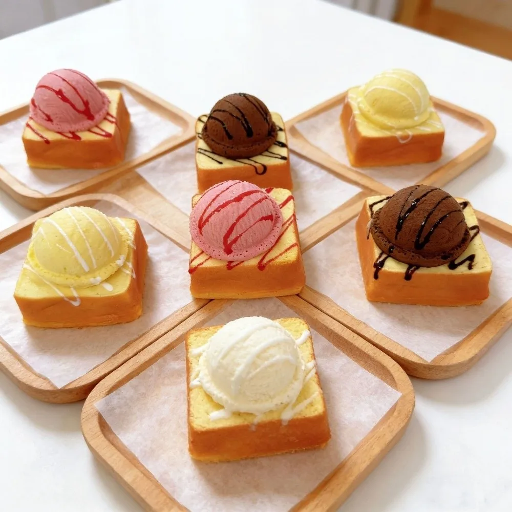 Gifts Bread Ice Cream Anti-stress Squeeze Soft Simulated Squeeze Toy Slow Rebound Portable Sensory Toy