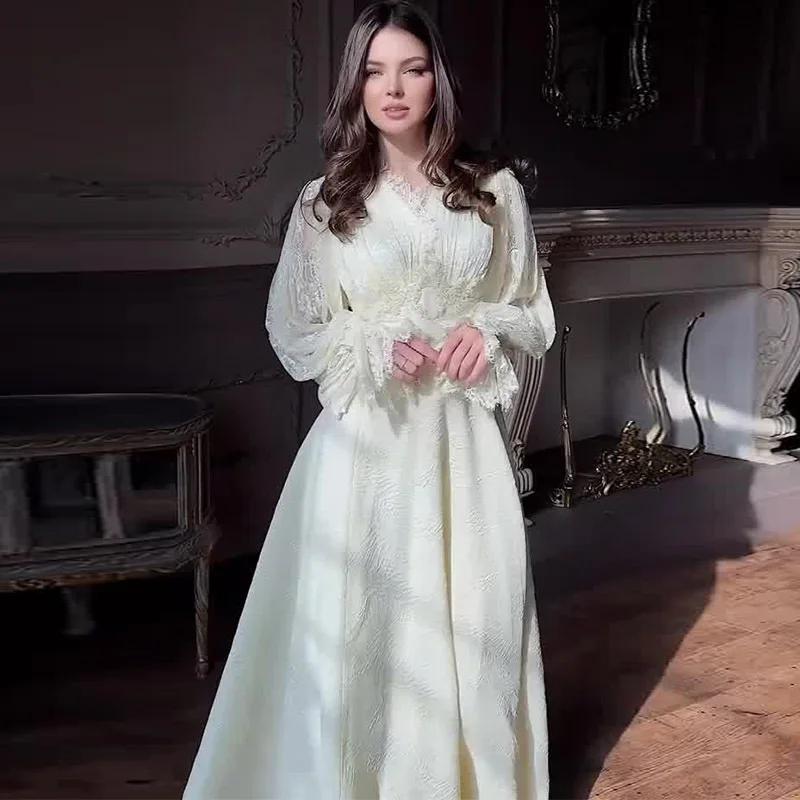 

Женское кружевное платье-абайя для праздника Ид, длинное платье-джалабия, мусульманское платье для Рамадана в марокканском стиле, дубайская абайя, кафтан, исламские платья 2026