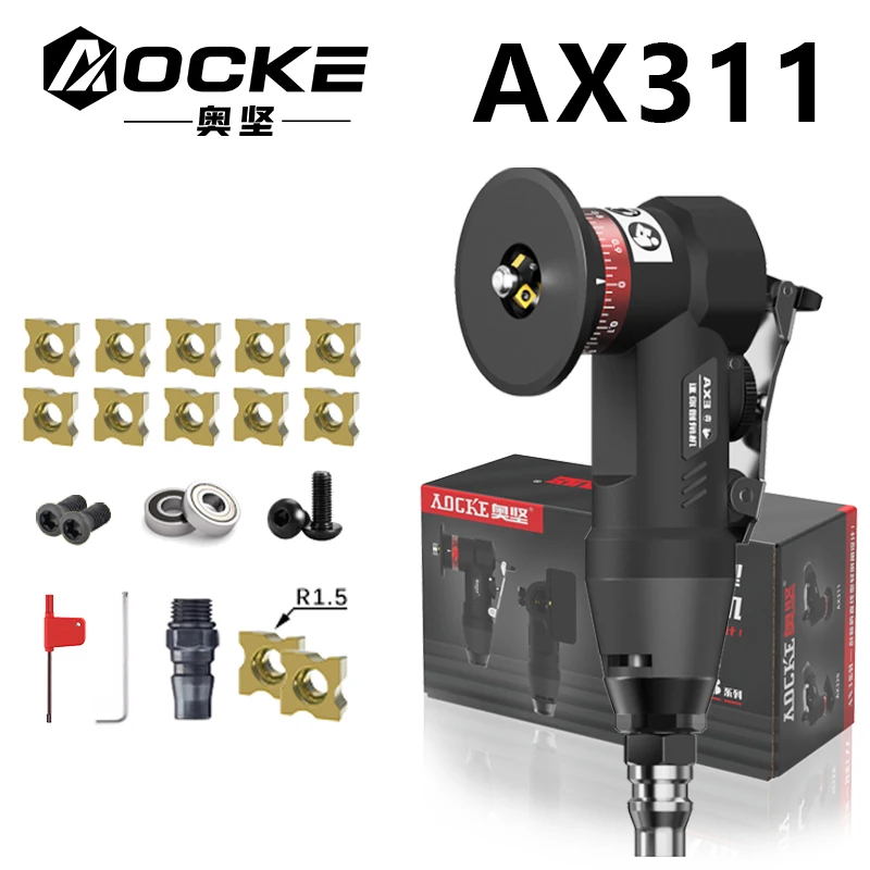 AOCKE AX311 Pneumatic Chamfering Machine Deburring 45 Degree Portable HandHeld Metal Trimming Machine Pneumatic Tools 30000RPM