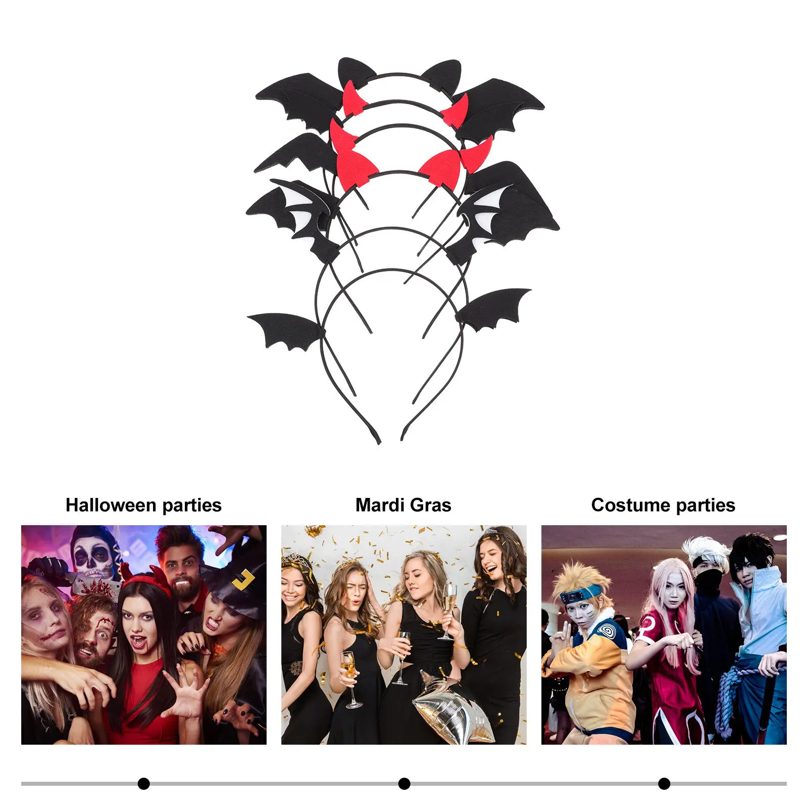 

6 шт. повязки на голову для милого Хэллоуина, фестиваля, головной убор, реквизит, костюм, вечерние повязки для волос, аксессуар, забавные декоративные