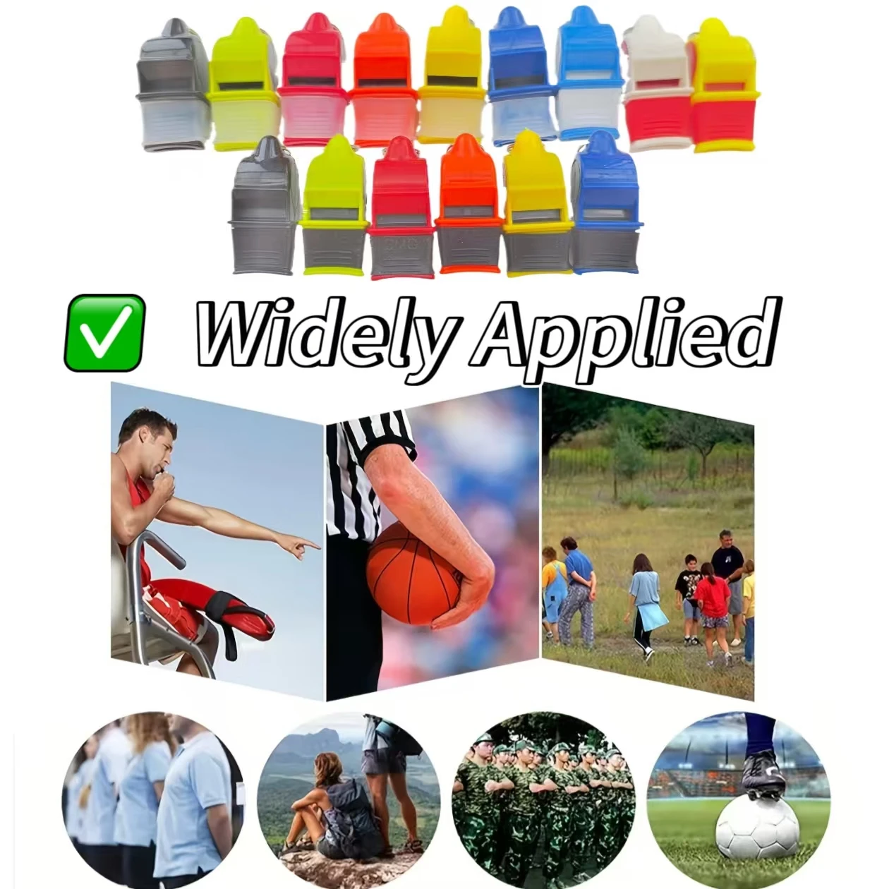 صفارة SONIK BLAST، صفارة مدرب الحكم، صفارة أمان خارجية، ألوان جميلة، بدون خرز، سهلة النفخ والصوت #6