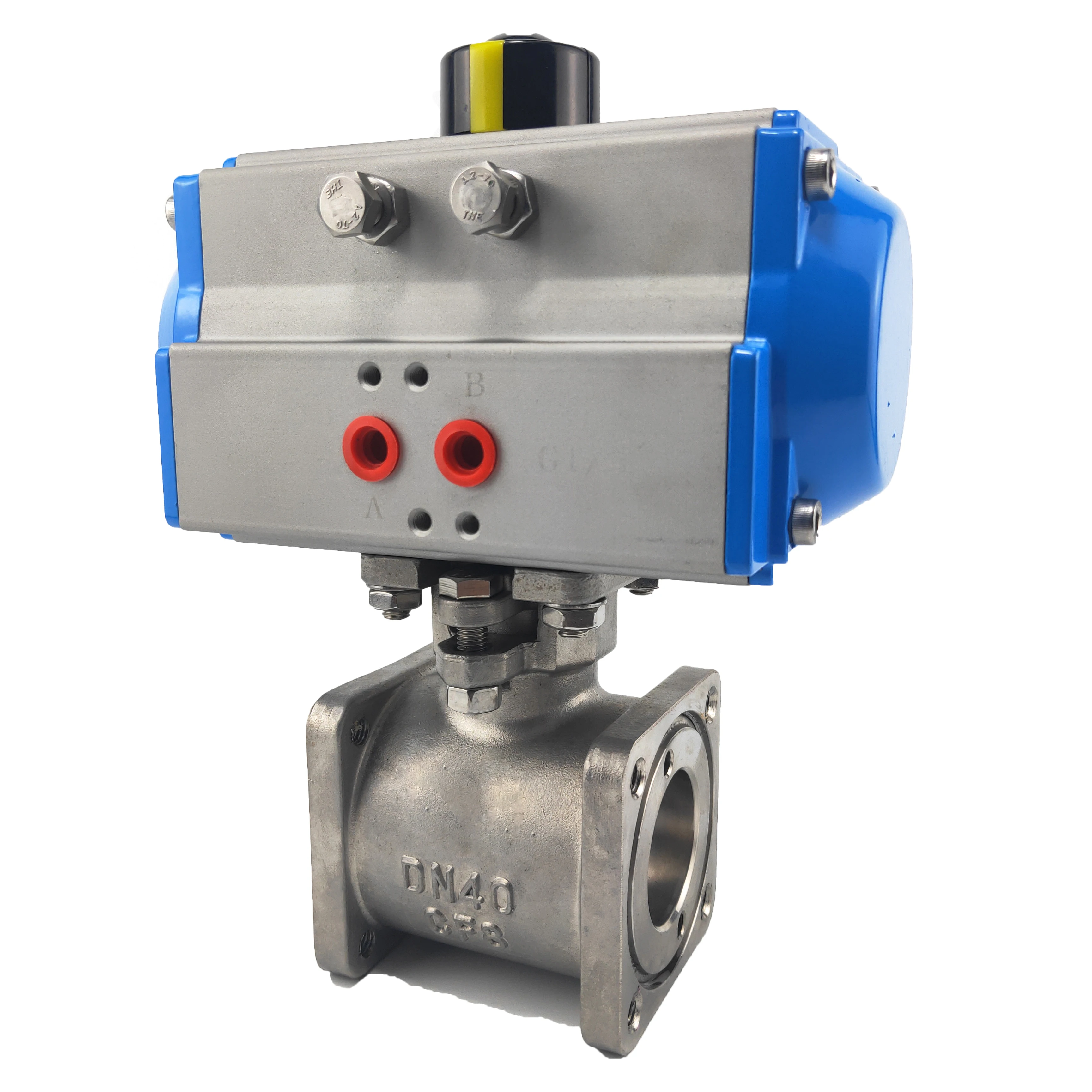 Válvula de bola de acero inoxidable; válvula automática neumática