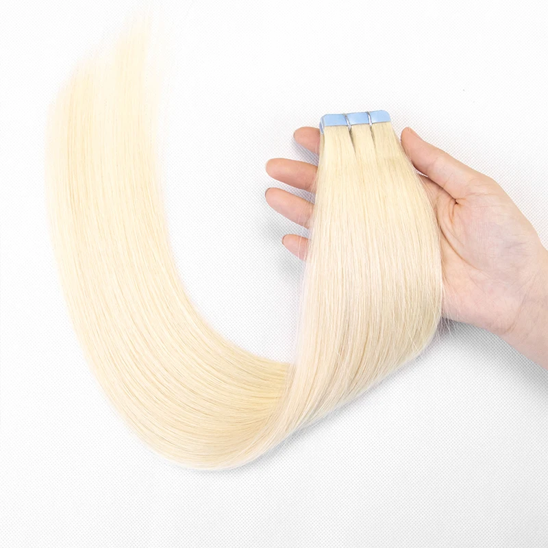 Menselijk haar Tape In Hair Extensions Machine Gemaakt Remy Extensions Volledig hoofd 20 inch 50G Dikke uiteinden Tape op haar