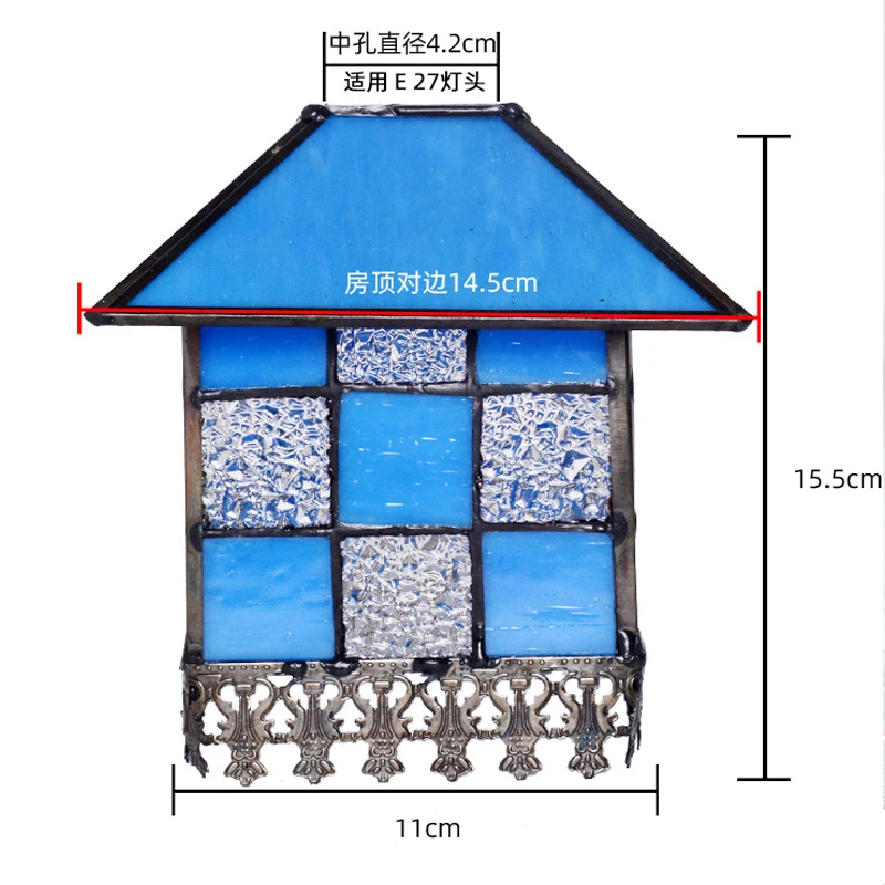 Vintage witraż klosz szklany do Lamp wiszących kinkiet stojak oświetlenie sufitowe lampa Tiffany Shade nocna dekoracja sypialni