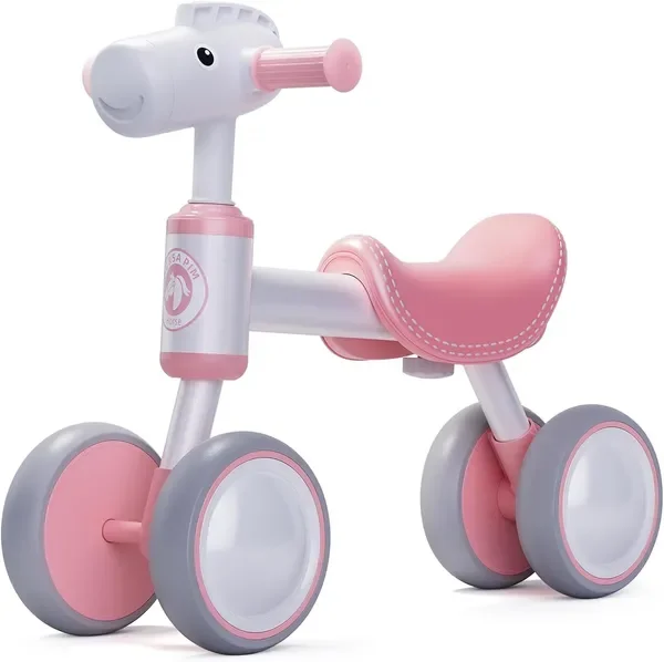 

Baby Balance Bike for 1-2 Year Old Boy Girl, Balance Bike for 12-24 Months 4 Wheels Toddler Balance