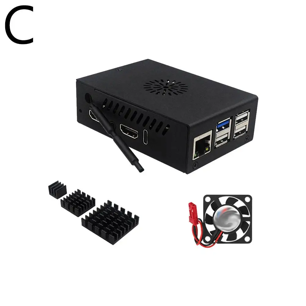 For Orange Pi 5 Max Metal Antenna With Fan Slot Radiator Sink Heat Adapter Protective Cooling Aluminum Active Shell Accesso Y0X5