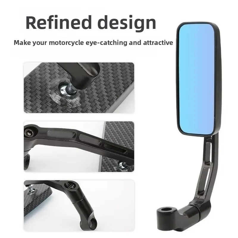 Pkx для мотоцикла, мопеда, квадроцикла UTV, универсальный аксессуар, зеркало заднего вида с рисунком на руль, модифицированное перевернутое заднее зеркало