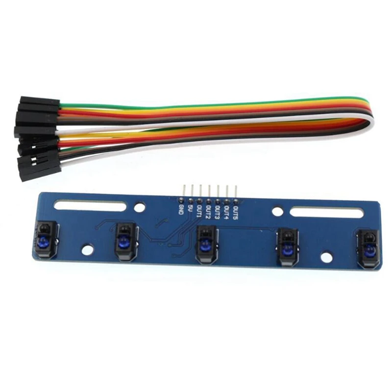 وحدة استشعار تتبع الأشعة تحت الحمراء ، التعرف على الخطوط بالأبيض والأسود ، الأشعة تحت الحمراء ذات 5 طرق ، TCRT5000L