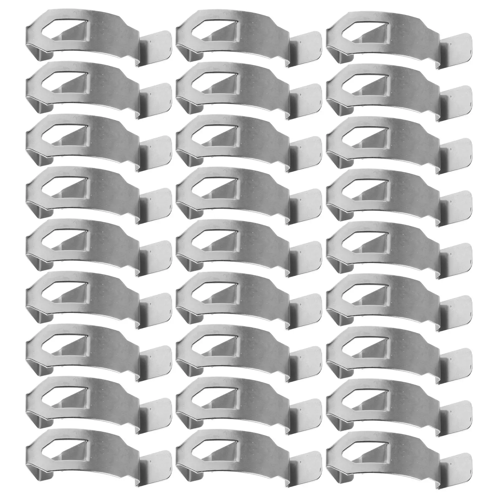 100 piezas de clips de resorte metálicos plateados para el panel posterior del marco de fotos, sujetadores seguros para colgar marcos de fotos en la pared.