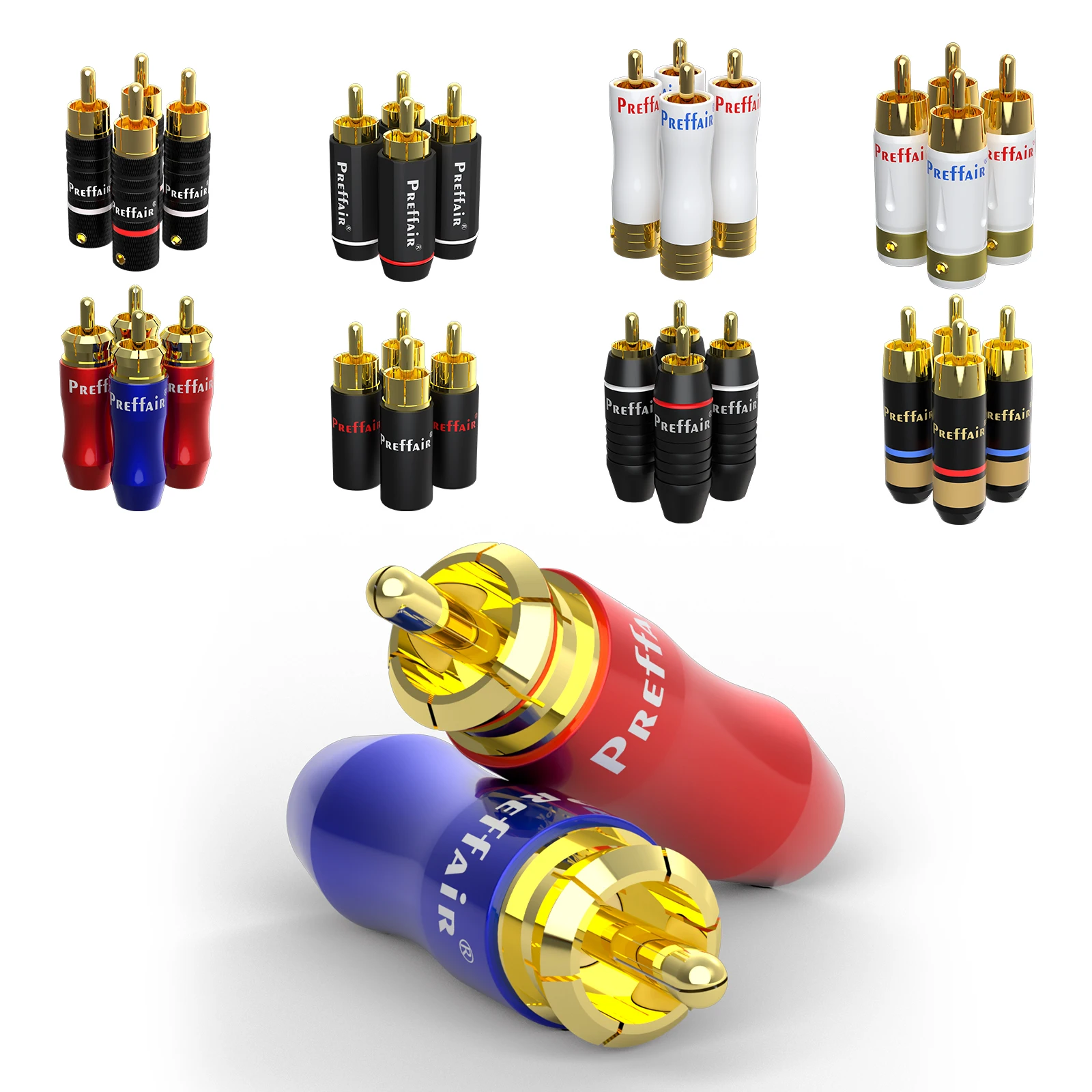 High Quality RCA Plug Connector Gold Plated Audio Amplifier Connector