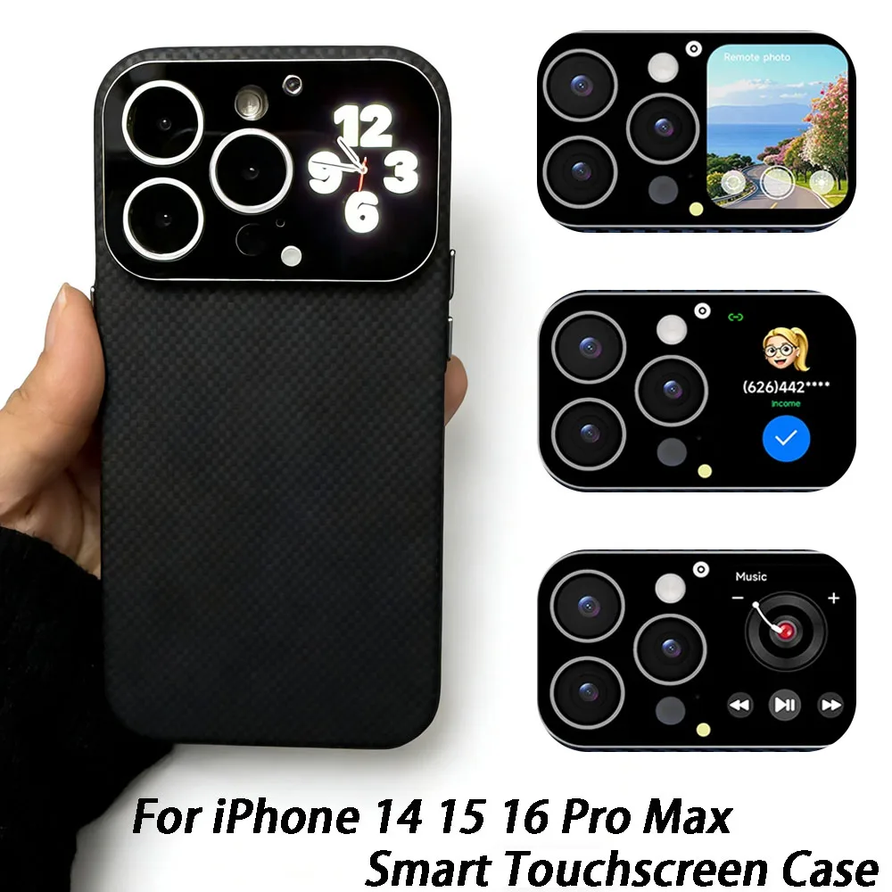 For iPhone 14-17 Pro Max Smart Touchscreen Case with MagSafe Wireless Charging Support product photo