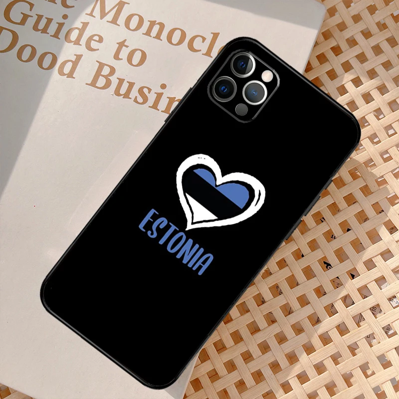 Estonia Flag Case For iPhone 12 11 13 14 15 Pro Max Mini XR X XS MAX 5S 7 8 Plus SE 2022 SE 2020 Cover