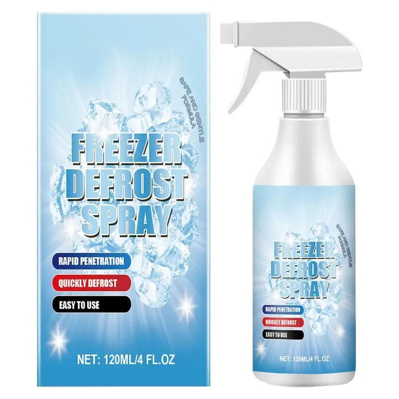 Freezer Defroster 120ml Defrosting Spray For Fridge Ice Removal Spray Quickly Removes Ice Buildup Spray For Refrigerator Freezer