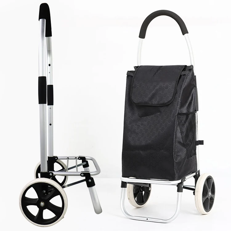 New Shopping Trolley Bag Portable Market Trolley Carts Shopping Bag Shop Trolley With Wheels Carton Plastic Folding