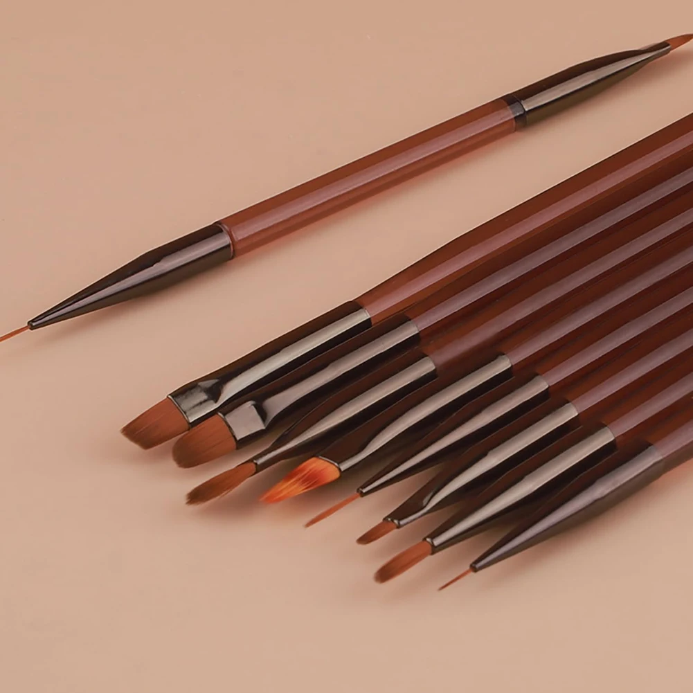 ชุดแปรงเพ้นท์เล็บ 9 ชิ้น ชุดอุปกรณ์ออกแบบเล็บ ปากกาเพ้นท์เล็บ เจลยูวี แปรงเพ้นท์เล็บ อายไลเนอร์