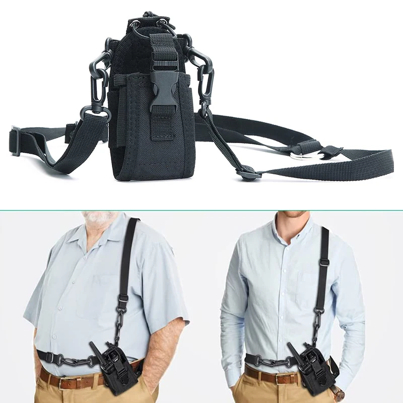 Tactical Molle Walkie Talkie Pouch Waist Shoulder Carry Magazine Pouch Interphone Holder Pack Outdoor Hunting Bag