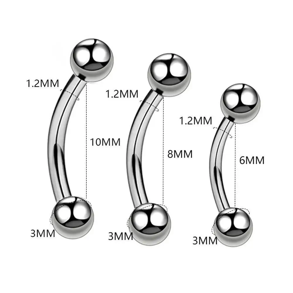 5Pcs/40Pcs Surgical Steel Body Piercing Jewelry Bulk Nose Ring Tongue Bar Eyebrow Piercing Set Horseshoe Ring For Men and Women