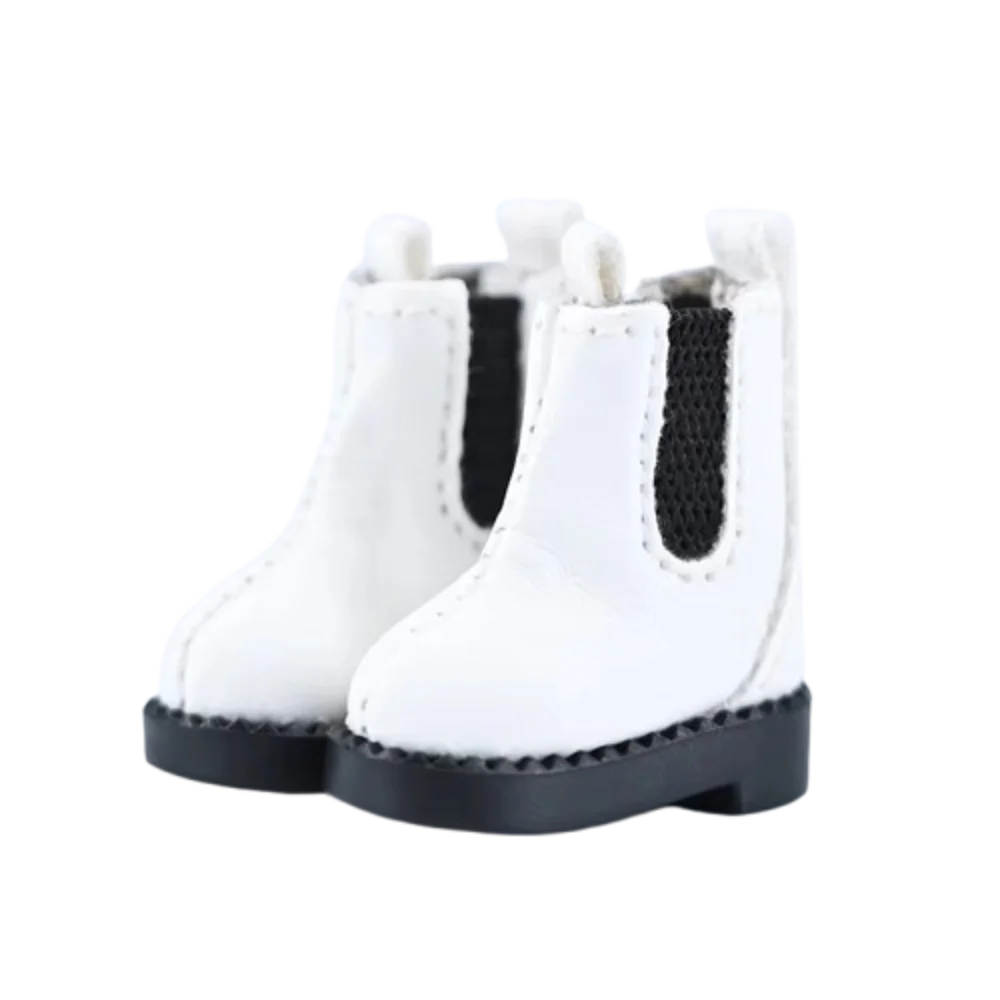 

1pair Pretend Play Ob11 Doll High Top Shoes Cute Outfit Black Brown Doll Leather Shoes Boots Handmade Casual Shoes