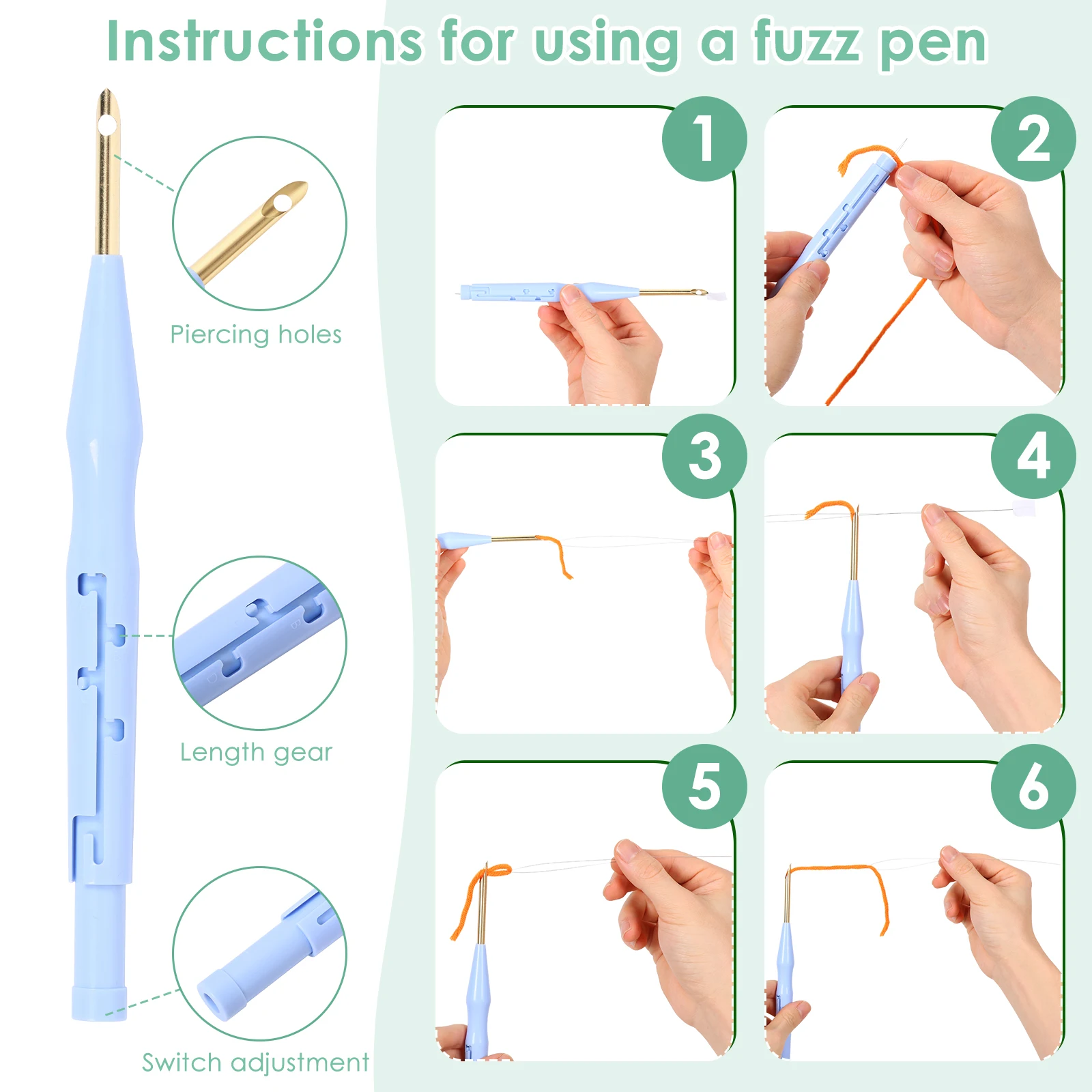 DIYパンチニードルキット 可愛い猫と花柄 簡単パンチニード - Punch Needle Kit のレビューと価格