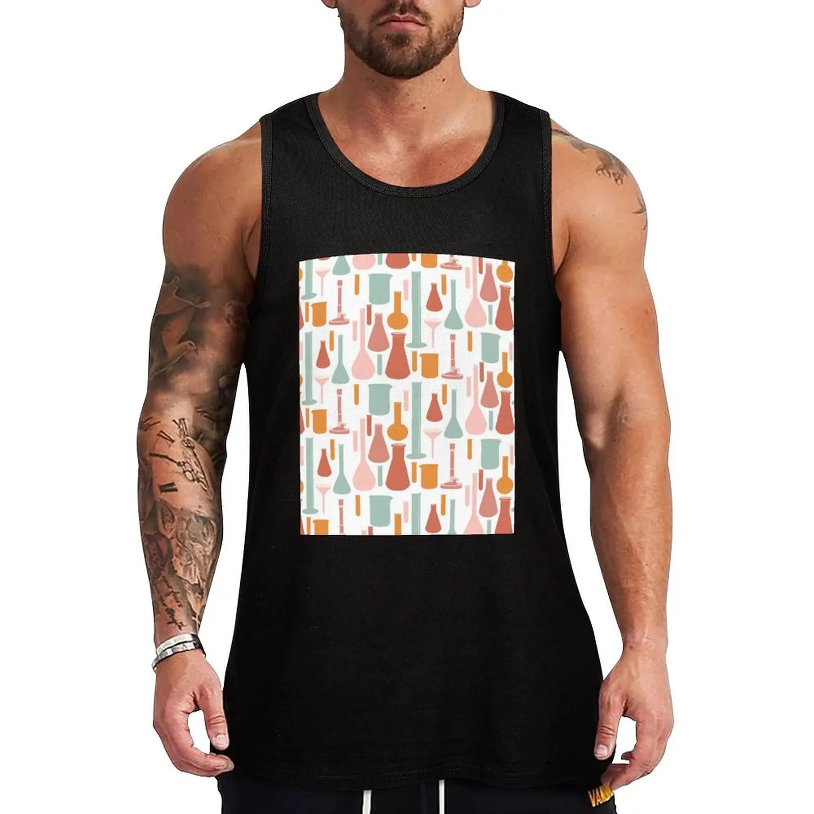 

Laboratory Glassware No. 4 Tank Top Casual Print Tank Top Daily Graphic Sleeveless Wear