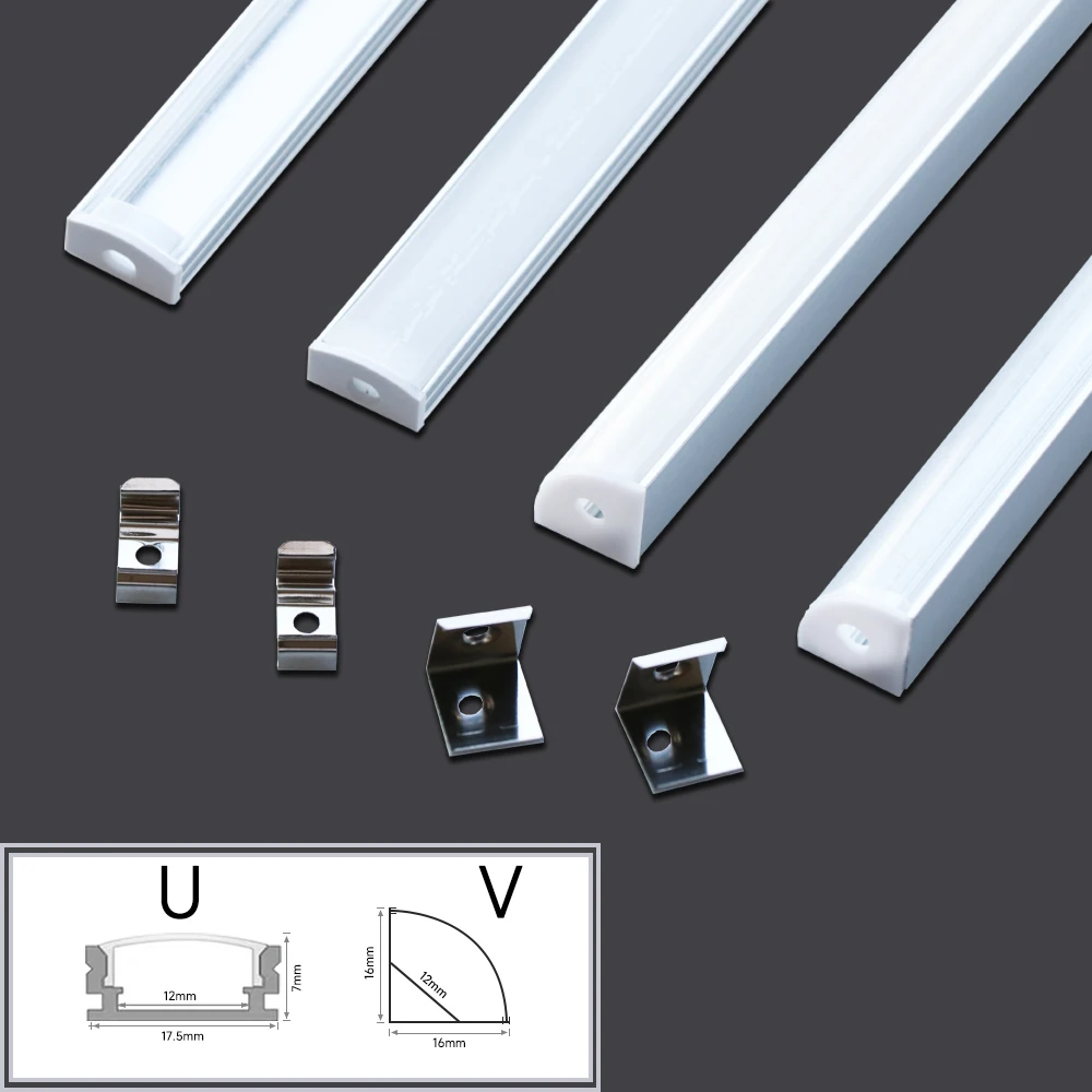 2-30 szt. Taśma led lampa do szafki lampa do szafki kuchennej ma zastosowanie do 8-12mm 5730/5050/2835 kąt led aluminiowy wspornik szczelinowy