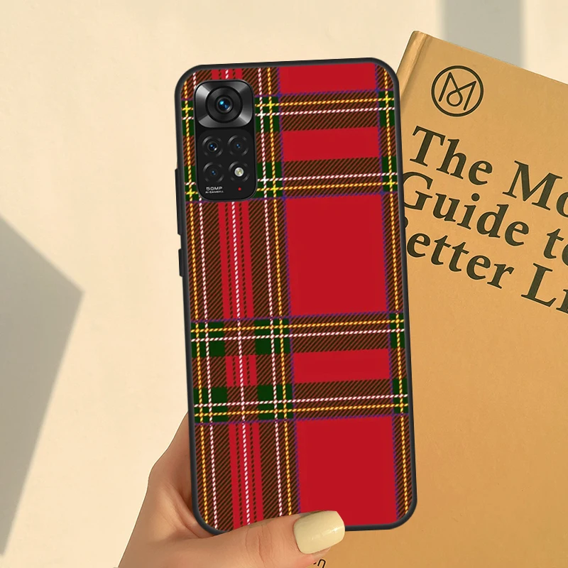 Clan Stewart Dress Tartan Plaid Pattern Case For Xiaomi Redmi 12C 10A 10C 9C Note 12 Pro 11 Pro 10 Pro 9 8 Pro 10S 11S 12S Cover