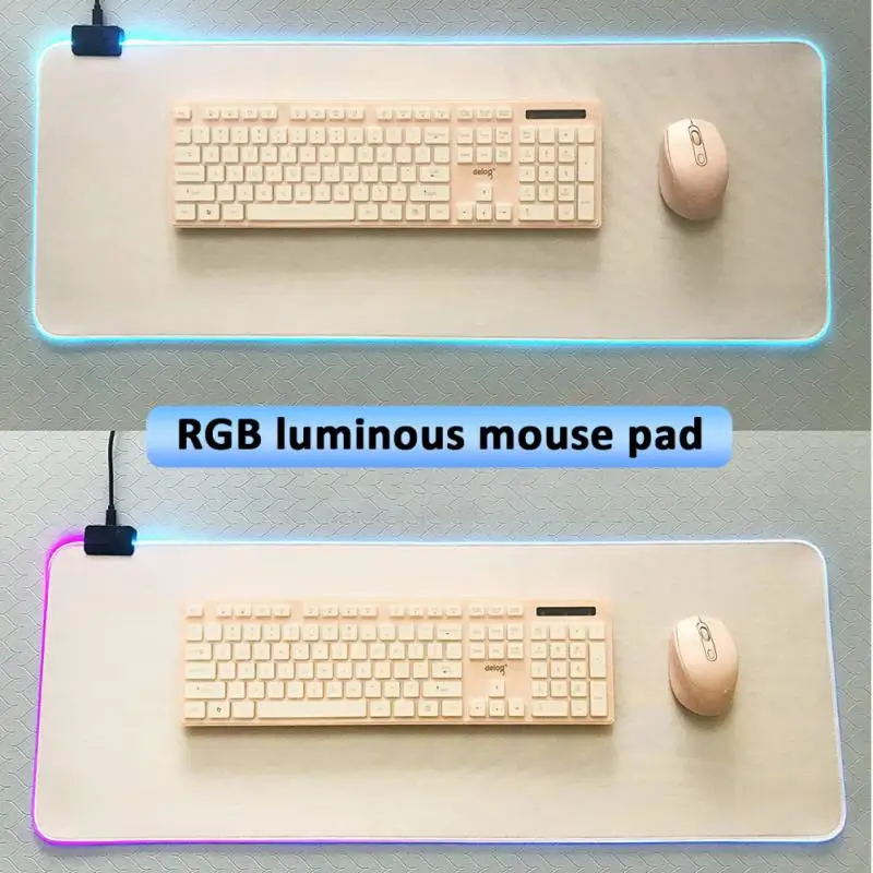 

Cool Shiny Blank Large Gaming Mouse Pad Super Large Desktop Rgb Thickened Anti-Skid Electric Competition Table Pad Mouse Pad