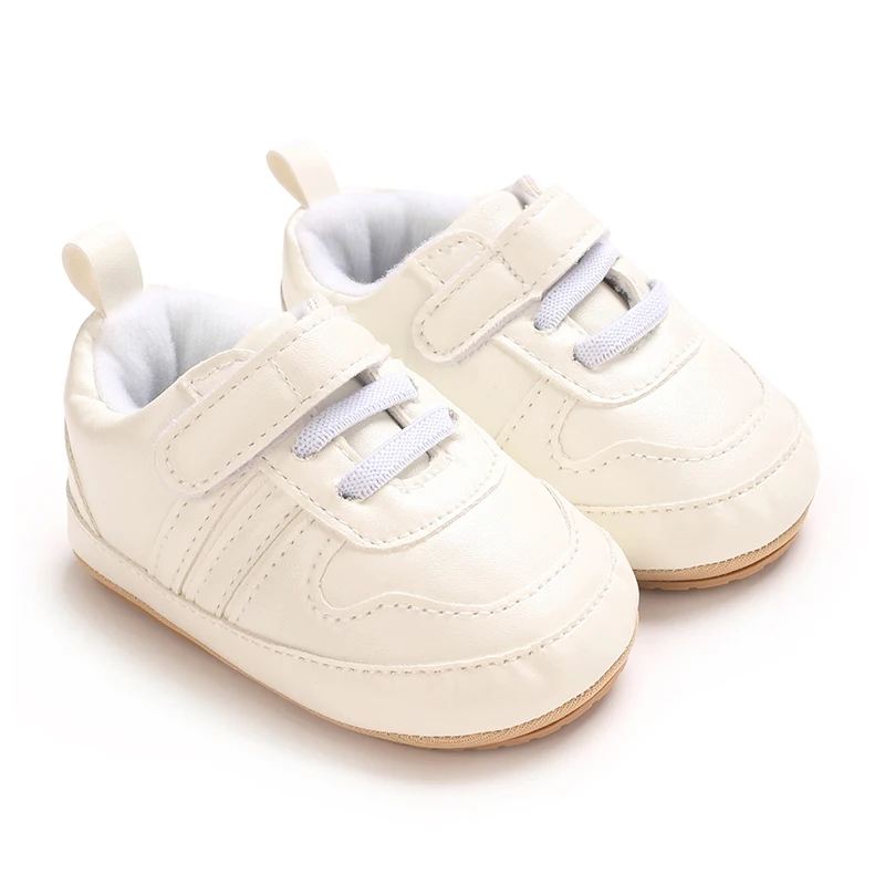 NEW Fashion Infant Spring Shoe Newborn Infant Girl Boy Recreational Baptism Non-Slip Walking Shoe 3 Colors Rubber-soled Sneaker