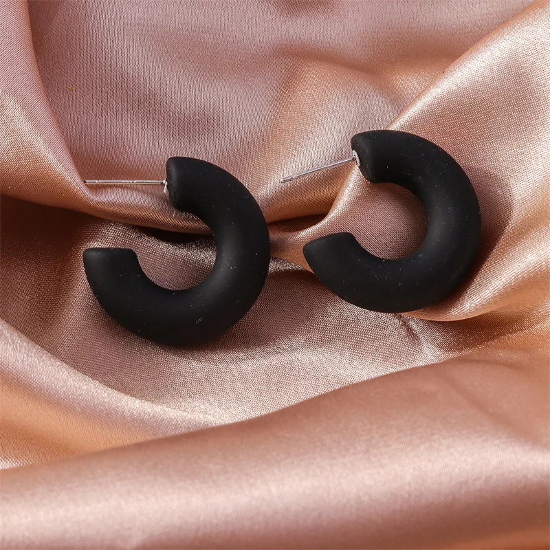 Aihua Koreanische Einfache Große Runde Hoop Ohrringe Für Frauen Bunte Geometrische Kunststoff Übertrieben Ohrring Trendy Ohrringe Schmuck – Detail 32