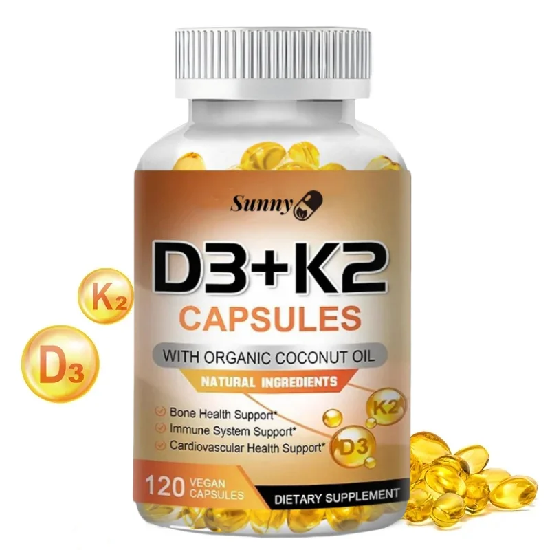 

Vitamin K2 (MK7) with D3-5000 IU Supplement-120 Capsules, Immune Support Health, Bone Health, Cardiovascular Health Support