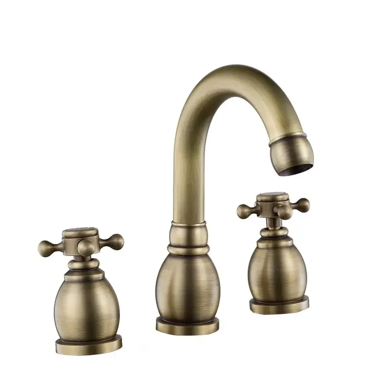 Bathroom Kitchen Faucet Copper Material Triple Seat Kitchen Faucet Valve Seat Diameter 48mm Spiral Faucet Drawing Process