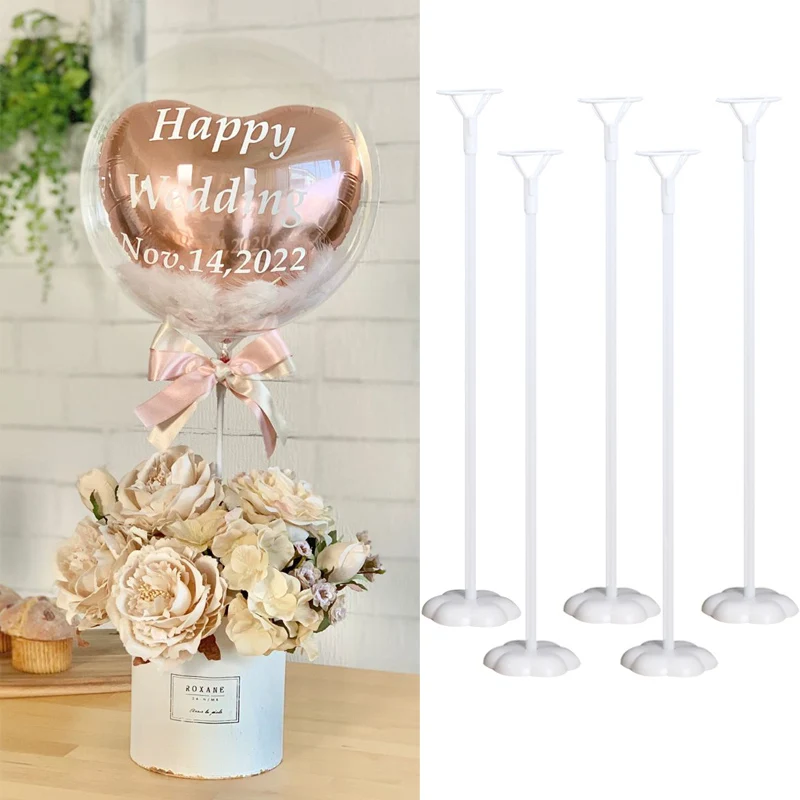 Uchwyt na balon stołowy na dekoracyjne ślubne balony stojak na kolumnę zestaw świeczników dla dzieci dekoracje na przyjęcie urodzinowe kolumna balonowa Baby Shower