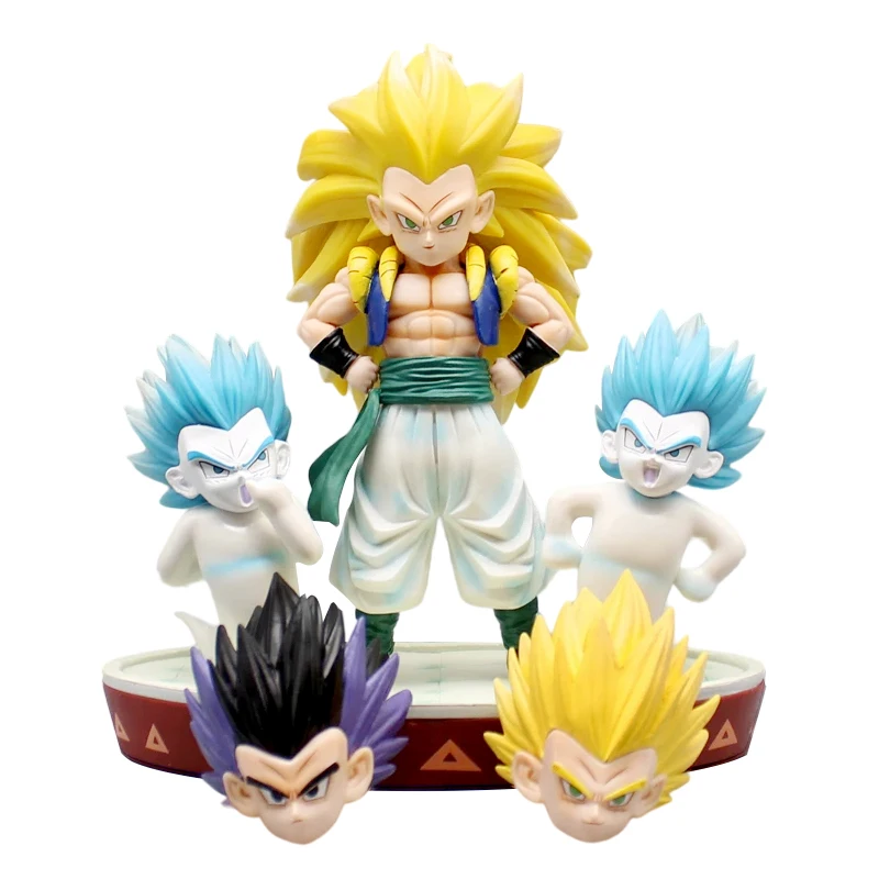 Dragon Ball Gotenks Figure Trunks Son Goku In One Ghost Squad 3 Heads Anime Figurine Pvc Model Statue Decora Collection Toy Gift