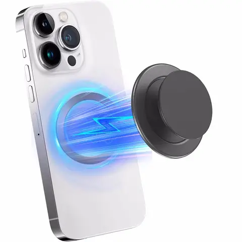 자기 확장 스탠드 그립 소켓 iPhone 15 14 용 MagSafe 용 손가락 링 홀더 삼성 전화 스탠드 마운트 전화 액세서리