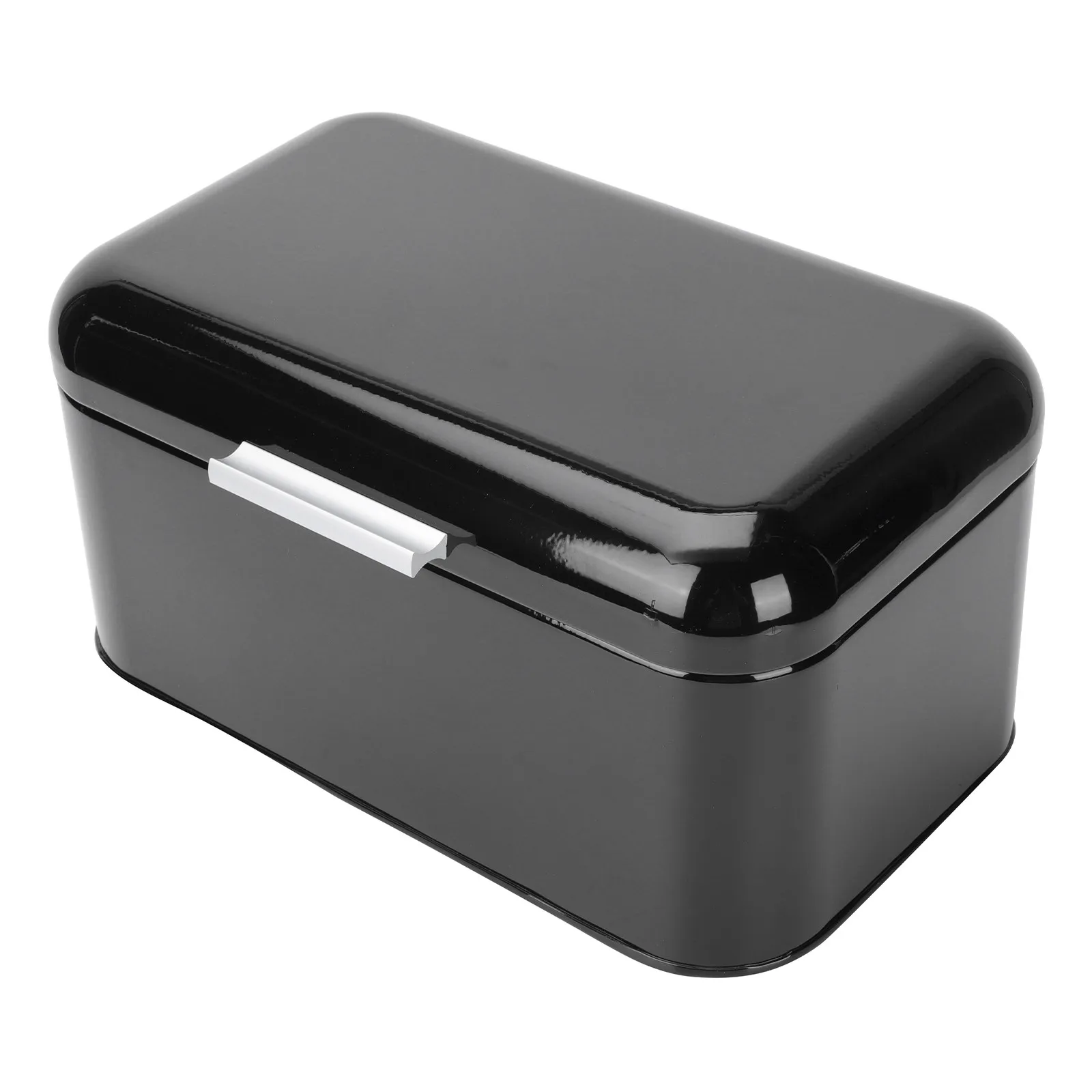 Black Iron Bread Storage Bin Moisture-Proof Insect Prevention Food Container Kitchen Bread Organizer Metal Storage Box