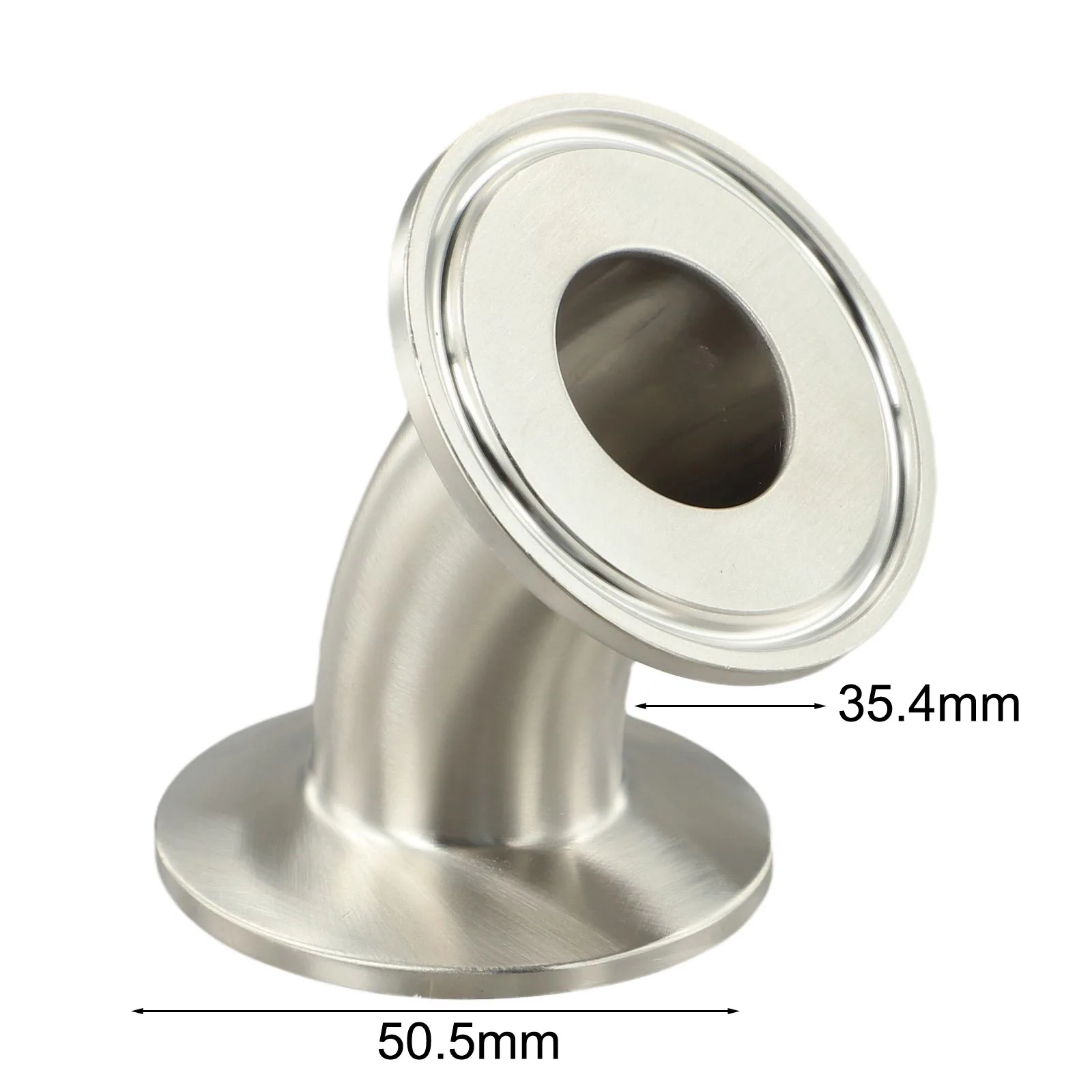 3A certified 304 stainless steel elbow pipe fitting 45 degree clamp type for sanitary piping in food and processing industries
