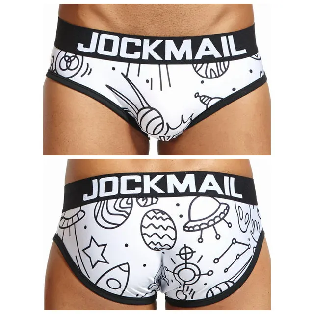 JOCKMAIL printing Men Underwear Sexy Men Briefs Breathable Mens Slip Cueca Male Panties Underpants Briefs Gay Underwear