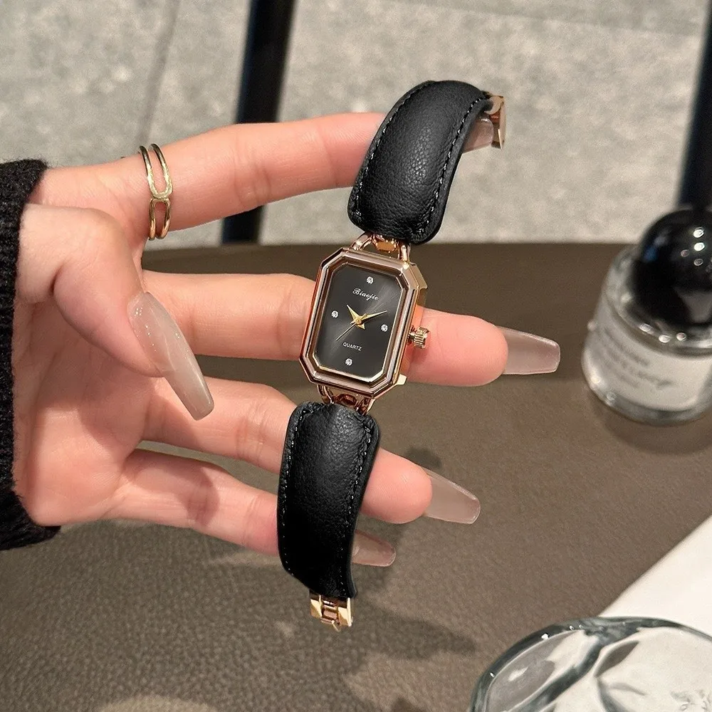 NEW Leather Strap Watches for Women Elegant Minimalist Quartz Watch Precise Water Resistant Bracelet Watch Female