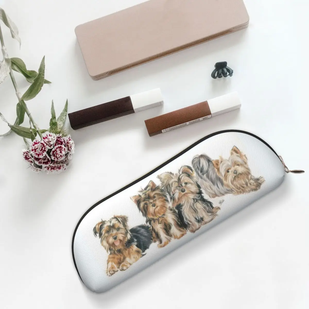 

Йоркширский терьер, пеналы для щенков, держатель для ручек, канцелярские принадлежности, большая вместительная коробка для ручек, сумка-карандаш для детей, подарки