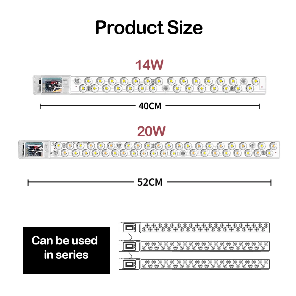 Led Module Panel Led Light Bar 220V Ceiling Lights Fixtures Lens Board  For Room Ceiling Square Lamp Wall Lamp Replacement Parts