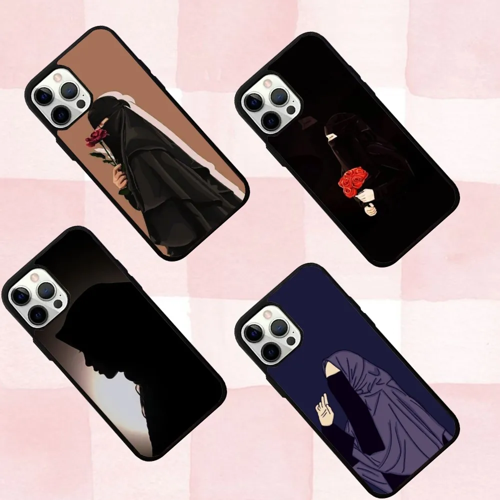 

Muslim Islamic Gril Phone Case For IPhone 16,se4,15,Pro,Max,Case 14,Plus,13,12,11 Magesafe Magnetic Wireless Charge Cover
