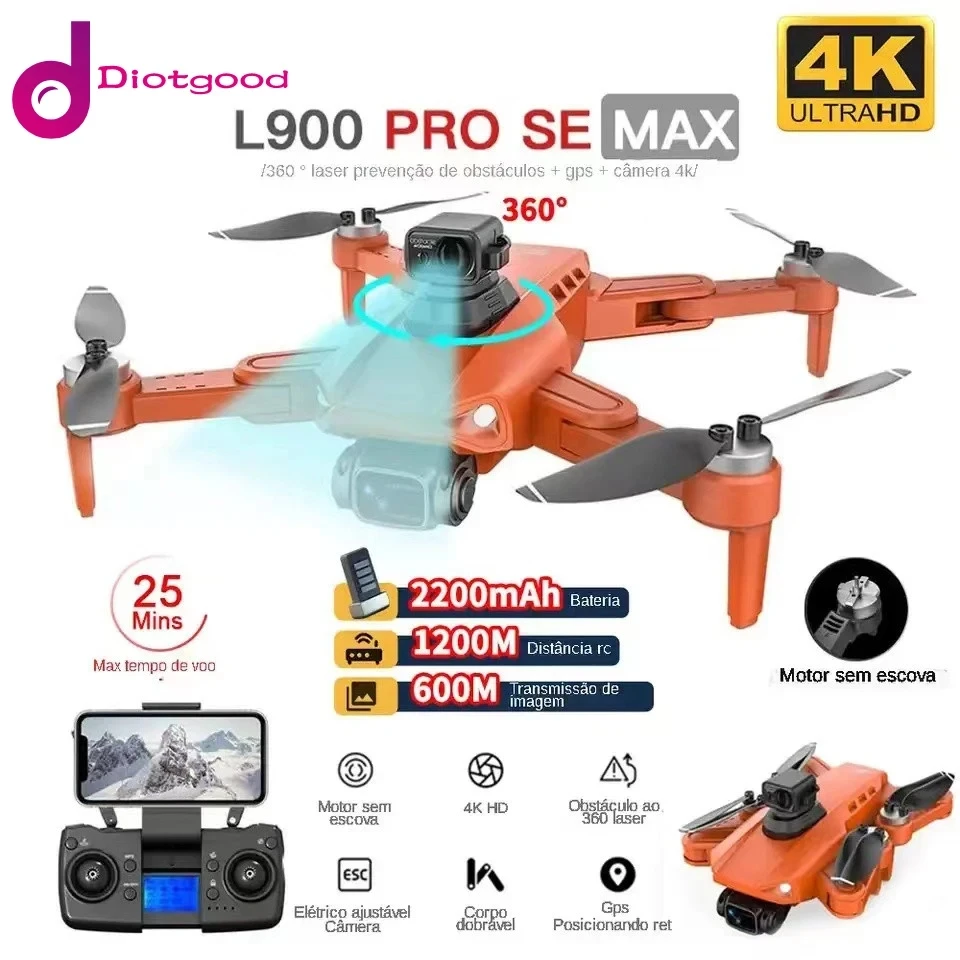 L900 PRO/SE/MAX GPS With 4K HD Professional ESC Camera Obstacle Avoidance Brushless Foldable Quadcopter FPV Drone 1.2KM