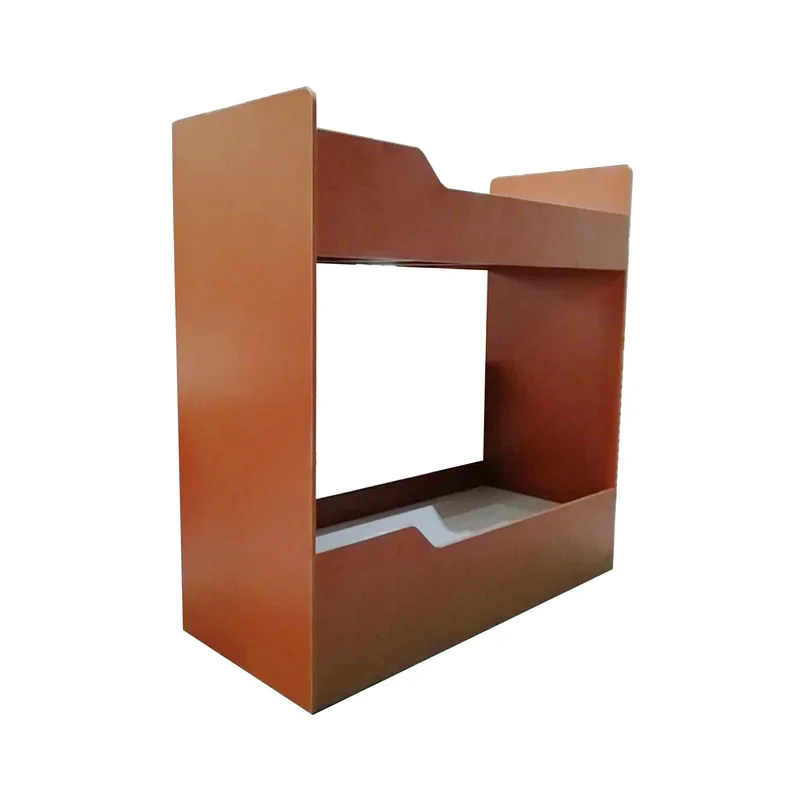 Double-layer wooden high and low bed, multi-layer plywood solid wood bed, double-layer certificate fireproof board solid wood