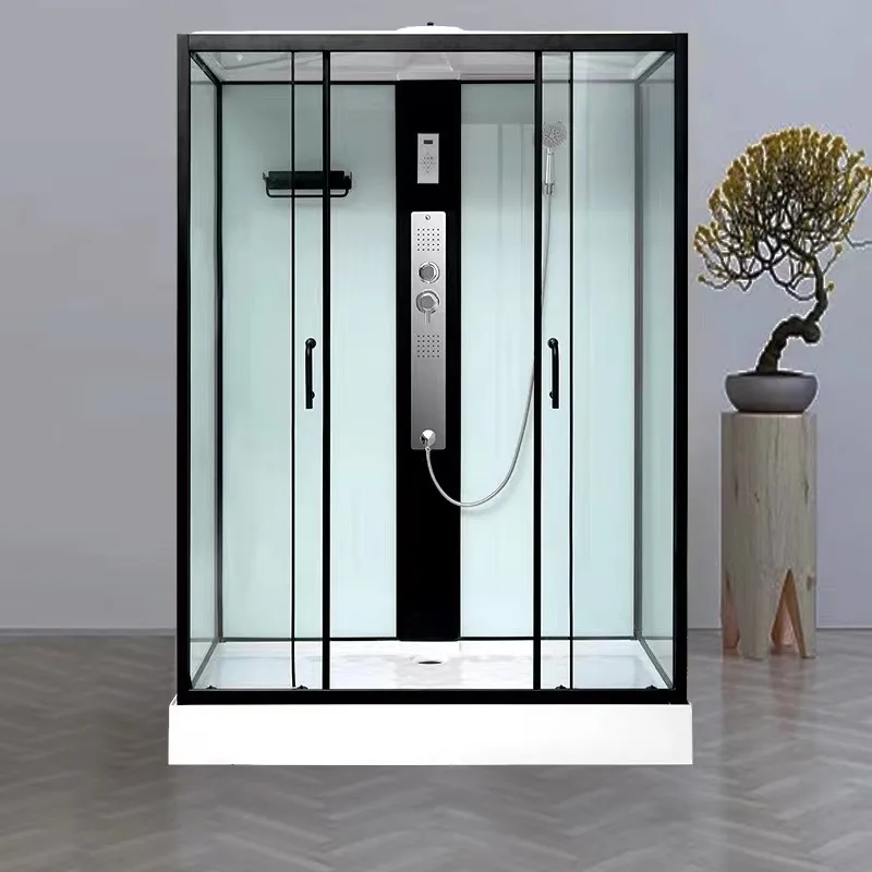 

Tempered glass household shower room bathroom partition household shower screen overall hygiene shower room hotel
