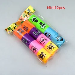 12 pcs/bag 3.2*3.5cm Mini emoji rainbow circle Ring Magic Colorful Spring Big Coil Toy Plastic Rainbow Magic flexible Spring