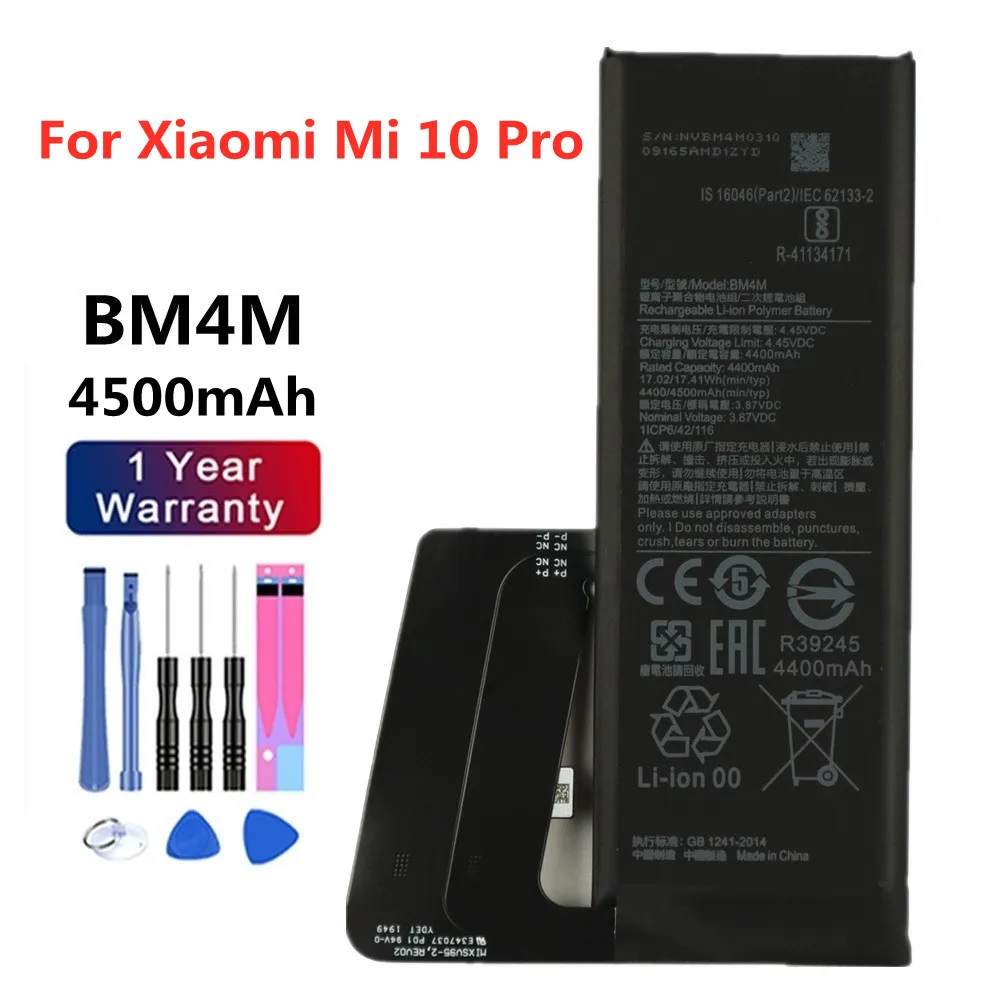 BM4M BM4N Battery For Xiaomi Mi 10 Pro Mi10 Pro 5G Version Phone Batteries Fast Shipping + Free Tools
